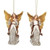 4" Bronze, Gold, and Pearl Angel Ornament, 2 Assorted Styles 