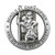 Saint Christopher Go Your Way in Safety Genuine Pewter with Antique Finish, Hand Engraved Auto Visor Clip. Individually Carded.