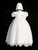 Lace Puff Sleeve Christening Gown