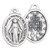 Miraculous Medal Oval Antiqued Silver Oxidized Medal