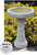 Outdoor Cement One Piece Hummingbird Bird Bath - 22" Outdoor Cement One Piece Hummingbird Bird Bath - 22"