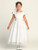 Communion Dress - Satin Bodice with Embroidered Tulle Skirt 