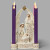 Holy Family Advent Candle Holder with Poinsettia Accents