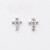 Sterling Silver Tiny Cross Earrings 