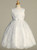 Communion Dress - Corded Embroidered Tulle with Sequins 