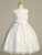 Communion Dress - Corded Embroidered Tulle with Sequins 