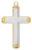 Gold-over Sterling Silver Two-Tone Cross with Chain