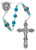 Turquoise Marbeline Glass Bead Rosary