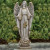 Elegant Tranquil Angel Statue on Pedestal - 23"