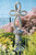 Handcrafted Cement Eternity Cross - 39" 