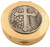 Brass Pyx with Pewter Cross Medallion – 12 Host Capacity