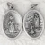 St. Bernadette and Our Lady of Lourdes Antiqued Silver Oxidized Medal