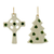 Porcelain Irish Ornament - Celtic Cross or Tree 