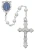 Pearl Bead Rosary with Blue Enamel Centerpiece