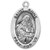 St. Anne Patron Saint Medal ~Patron Saint of Mothers ~ Sterling silver 7/8" oval medal with a 18" genuine rhodium plated chain. Medal comes in a deluxe velour gift box. Engraving option available.