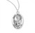 Sterling Silver Oval St. Barbara Medal - 18" Chain