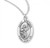 Sterling Silver Oval St. Brendan Medal - 20" Chain