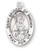 Patron Saint of Widows - Sterling silver, 7/8" oval medal with a 18" genuine rhodium plated chain. Medal comes in a deluxe velour gift box. Engraving option available.