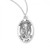 Sterling Silver Oval St. Brigid Medal - 18" Chain