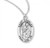 Sterling Silver Oval St. Charles Medal - 20" Chain