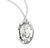 Sterling Silver Oval St. Charlotte Medal - 18" Chain