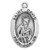 Patron Saint of Poets ~ Sterling silver, 7/8" oval medal with a 20" genuine rhodium plated chain. Medal comes in a deluxe velour gift box. Engraving option available.