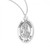 Sterling Silver Oval St. Dymphna Medal - 18" Chain
