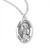 Sterling Silver Oval St. Lawrence Medal - 20" Chain