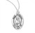 Sterling Silver Oval St. Margaret Medal - 18" Chain