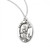 Sterling Silver Oval St. Nicole Medal - 18" Chain