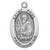 Patron Saint of Writers ~ 7/8" sterling silver oval medal with a 20" genuine rhodium plated chain. Comes in a deluxe velour gift box. Engraving option available.