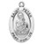 Patron Saint of Bakers, Bridge builders, Butchers, Fishermen, Harvesters, Locksmiths, Net makers, The Papacy ~ 7/8" sterling silver oval medal with a 20" genuine rhodium plated chain. 
Dimensions: 0.9" x 0.6" (22mm x 14mm)
Weight of medal: 1.9 Grams.
Comes in a deluxe velour gift box. Engraving option available.