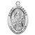 Patron Saint of Aids, Bodily Ills, Tuberculosis ~ Sterling silver 7/8" oval medal with an 20" genuine rhodium plated chain. Comes in a deluxe velour gift box. Engraving option available.