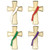 Gold-Plated Deacon Cross Pins 