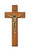 Walnut Stained Crucifix with Gold Corpus - 7"