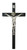 Black Wood Crucifix with Silver Corpus - 8"