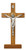 Walnut Stain Standing Crucifix - 8"