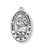 Sterling Silver Oval St. Christopher Medal - 18" Chain