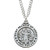 Sterling Silver Round St. Francis Medal - 20" Chain
