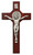 Cherry Stained St. Benedict Crucifix - 11" 