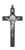 St Benedict Black Wood Crucifix - 8"