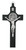 6. 1/4"" Black St. Benedict Wall Crucifix with Silver Corpus. Packaged in a deluxe gift box