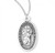 Sterling Silver Small Oval St. Christopher Medal - 18" Chain