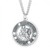 Sterling Silver Round St. Christopher Medal - 24" Chain