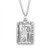 Sterling Silver Square St. Christopher Medal - 24" Chain