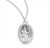 Sterling Silver Oval St. Christopher Medal - 18" Chain