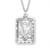 Sterling Silver Square St. Michael Medal - 24" Chain