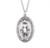 Sterling Silver Large Oval Miraculous Medal - 27" Chain