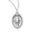 Sterling Silver Oval Cut-Edge Miraculous Medal - 18" Chain