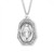 Sterling Silver Octagonal Miraculous Medal - 24" Chain